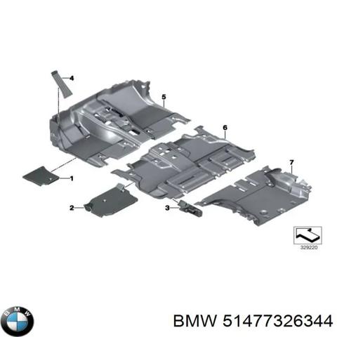 Покрытие напольное салона, переднее 51477326344 BMW