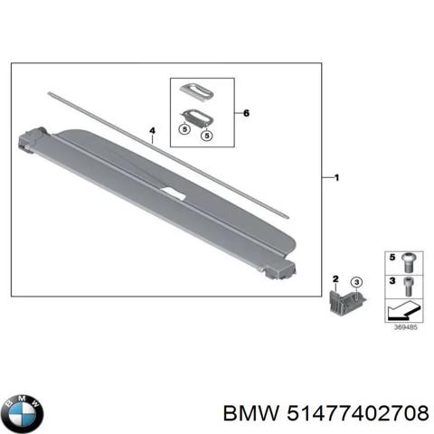 Солнцезащитный экран багажника 51477402708 BMW