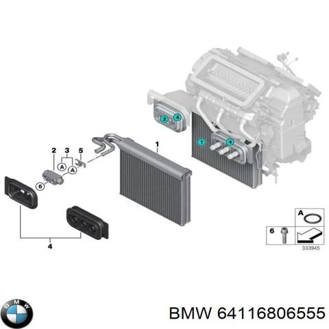 Радиатор отопителя салона 64116806555 BMW