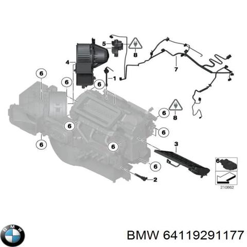 Вентилятор печки 64119291177 BMW