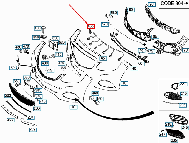 A2124404751 MERCEDES Кабель (провод) парктроника бампера переднего купить в Ровно