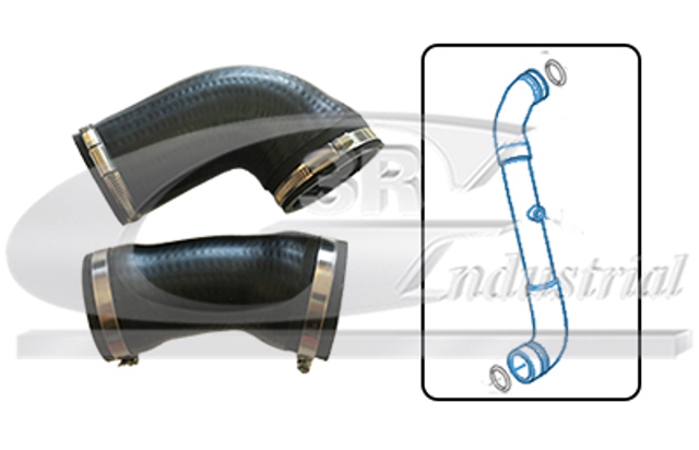 Mangueira (cano derivado) esquerda de intercooler 11617799400 BMW