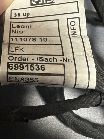 BMW 61126991536 Кабель (провод) парктроника бампера переднего в наличии Львов