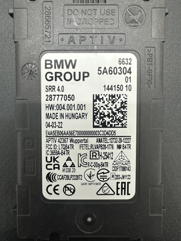 66325A60304 BMW Радар смены полосы движения купить в Черкассы