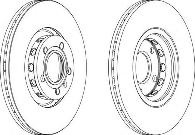 Диск тормозной передний DDF1707 FERODO