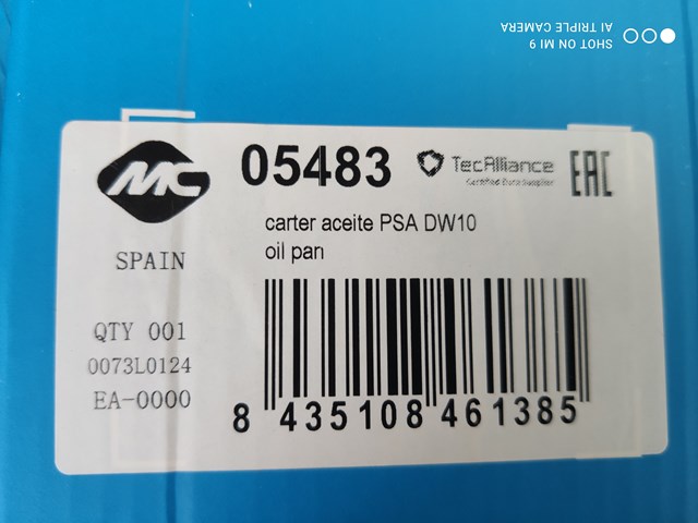 Масляный поддон двигателя 05483 METALCAUCHO