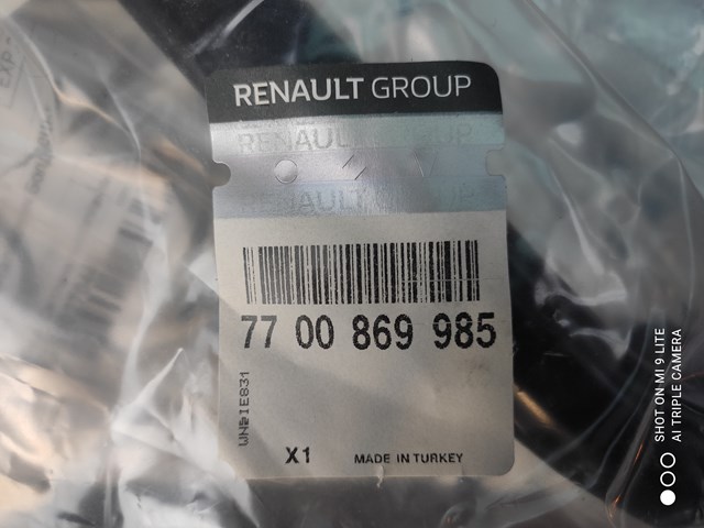 7700869985 RENAULT Шланг (патрубок) водяного насоса приемный купить в Кривой Рог