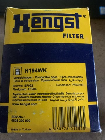 HENGST H194WK Топливный фильтр в наличии Полтава