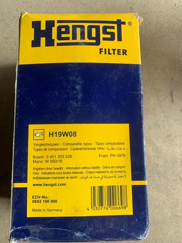H19W08 HENGST Масляный фильтр купить в Черкассы
