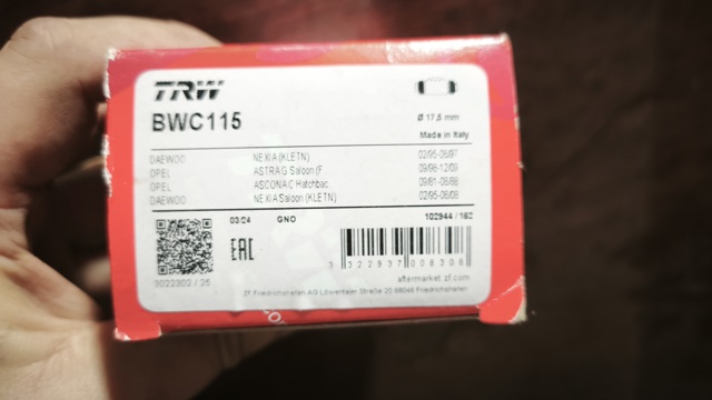 TRW BWC115 Цилиндр тормозной колесный рабочий задний в наличии Николаев