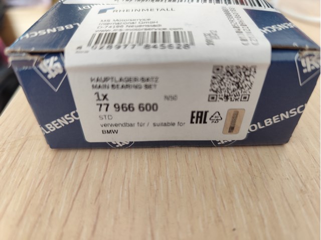 77966600 KOLBENSCHMIDT Вкладыши коленвала коренные, комплект, стандарт (STD) купить в Павлоград