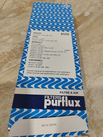 A1232 PURFLUX Воздушный фильтр купить в Чернигов