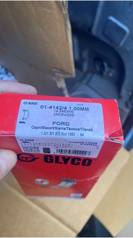 Шатунные вкладыши коленчатого вала 0141424 GLYCO
