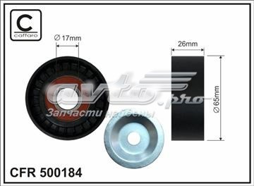 Ролик натяжителя ремня агрегатов 500184 CAFFARO