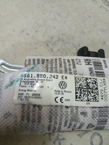 Подушка безопасности AIRBAG спинки сиденья, правого 561880242E VAG