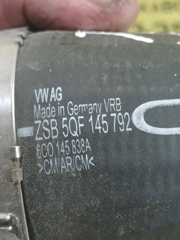 VAG 5QF145792 Шланг (патрубок) интеркуллера в наличии Кривой Рог