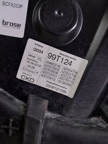Подъемник механический ветрового стекла A2537206303 MERCEDES