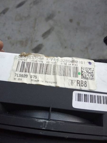PORSCHE 7L5920875 Панель приборов в наличии Тернополь