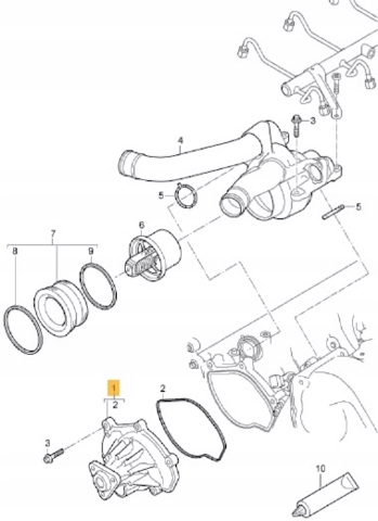 94810603301 PORSCHE Помпа водяная (насос) охлаждения купить в Кривой Рог
