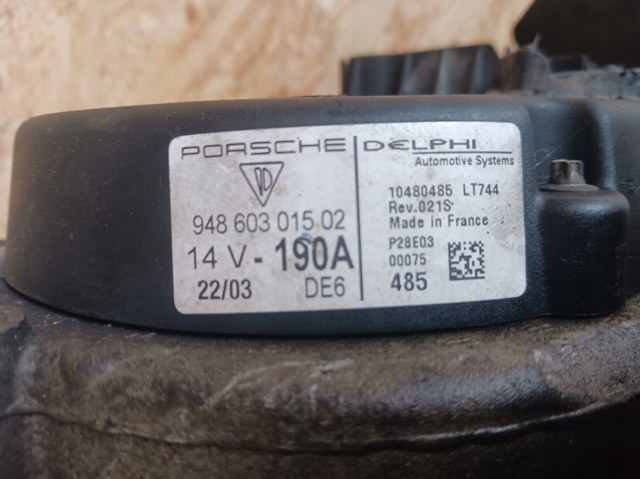 Автомобильный генератор 94860301502 PORSCHE