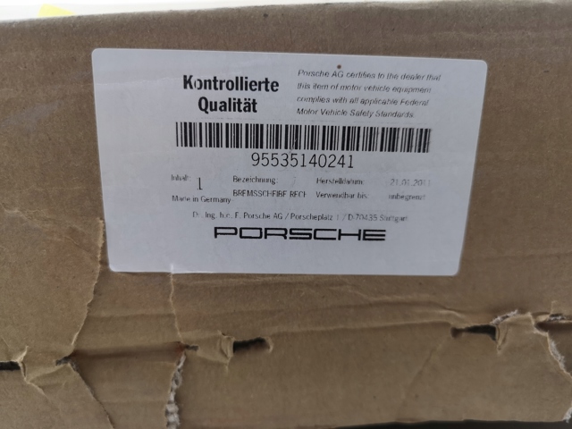 PORSCHE 95535140241 Диск тормозной передний в наличии Ужгород