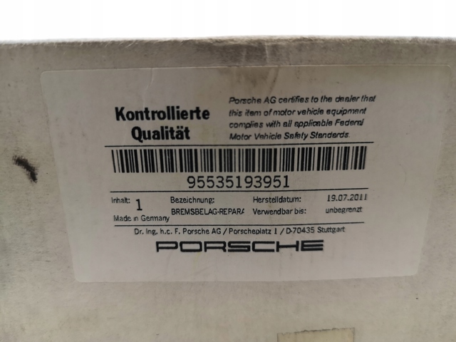 95535193951 PORSCHE Передние тормозные колодки купить в Черновцы
