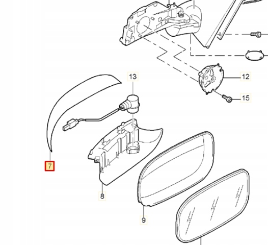 95573162002GRU PORSCHE Накладка (крышка) зеркала заднего вида правая купить в Кривой Рог
