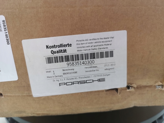 95835140300 PORSCHE Передние тормозные диски купить в Украина