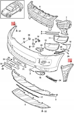 95850517850 PORSCHE Кронштейн бампера переднего правый купить в Каменское