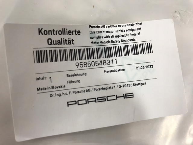PORSCHE 95850548311 Направляющая заднего бампера левая в наличии Ирпень