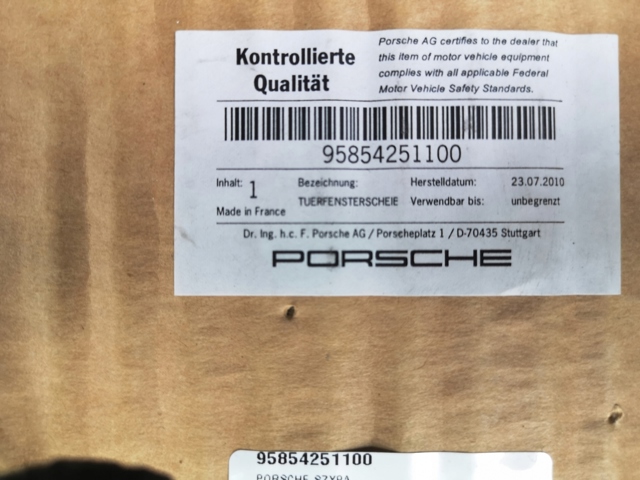 95854251100 PORSCHE Стекло двери передней левой купить в Украина