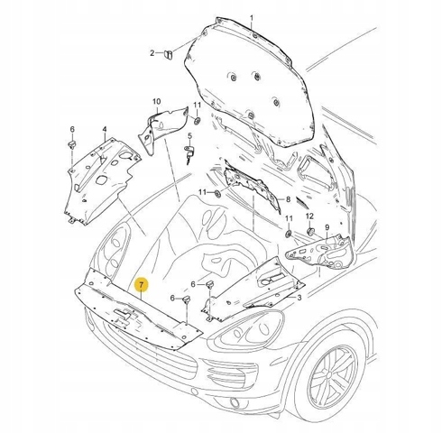PORSCHE 958556806209B9 Накладка передней панели (суппорта радиатора) верхняя в наличии Киев