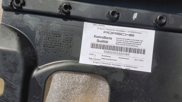 PORSCHE 958559553009B9 Накладка (молдинг) порога наружная левая в наличии Ирпень