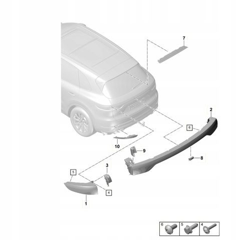 Фонарь подсветки заднего номера 95863162011 PORSCHE