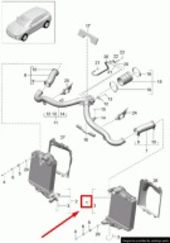 95B145803B PORSCHE Интеркулер купить в Украина