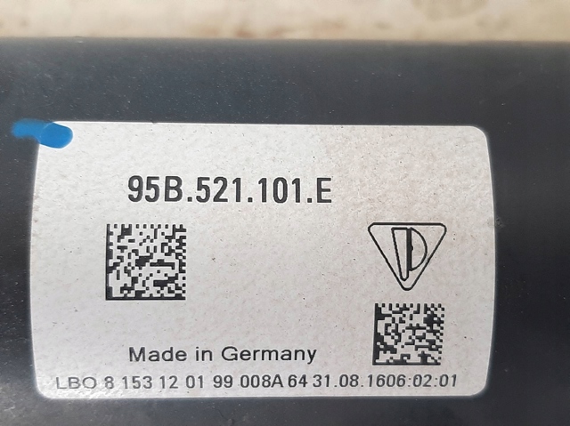 95B521101E PORSCHE Кардан задний купить в Сумы