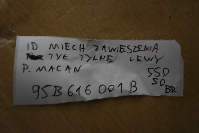 Пневмоподушка задняя 95B616001B PORSCHE