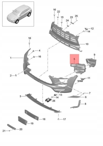 PORSCHE 95B807681BOK1 в наличии Тернополь