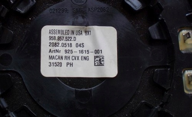 PORSCHE 95B857522D Стекло правого зеркала заднего вида в наличии Павлоград