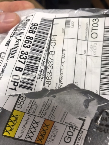 PORSCHE 95B863337BOP1 в наличии Киев