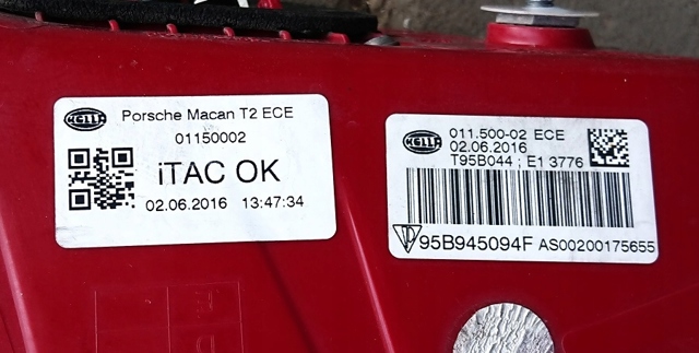 PORSCHE 95B945094F Фонарь задний правый внутренний в наличии Ужгород
