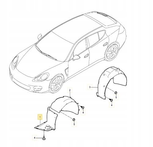 97050412321 PORSCHE Подкрылок передний левый купить в Николаев