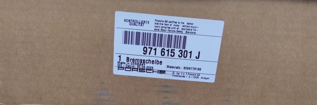 PORSCHE 971615301J Передние тормозные диски в наличии Украина