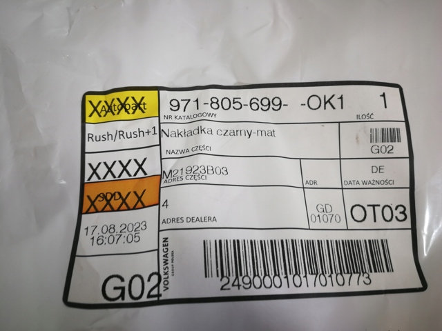 PORSCHE 971805699OK1 в наличии Тернополь