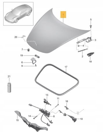 99151101104GRV PORSCHE Капот купить в Ровно
