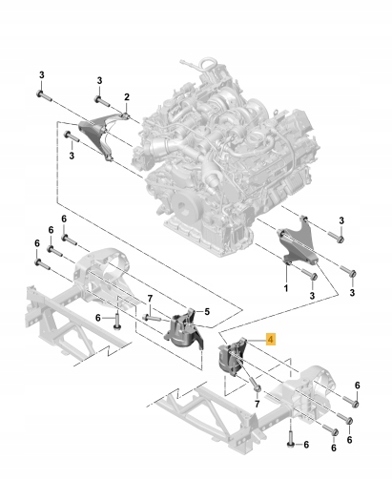 Подушка (опора) двигателя, правая верхняя 9A719933100 PORSCHE
