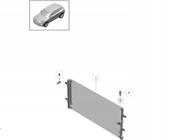 9A726040301 PORSCHE Радиатор кондиционера купить в Львов