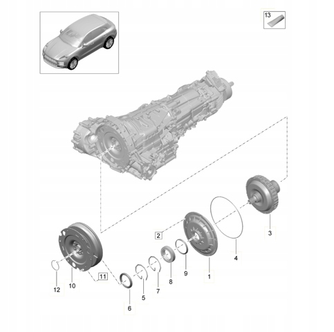 Прокладка поддона АКПП/МКПП 9A732352500 PORSCHE