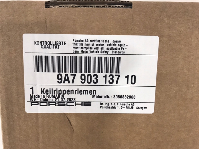 9A790313710 PORSCHE Ремень агрегатов приводной купить в Сумы