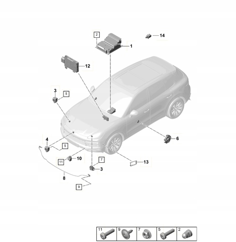 Датчик Эйрбэг передний 9A795965100 PORSCHE